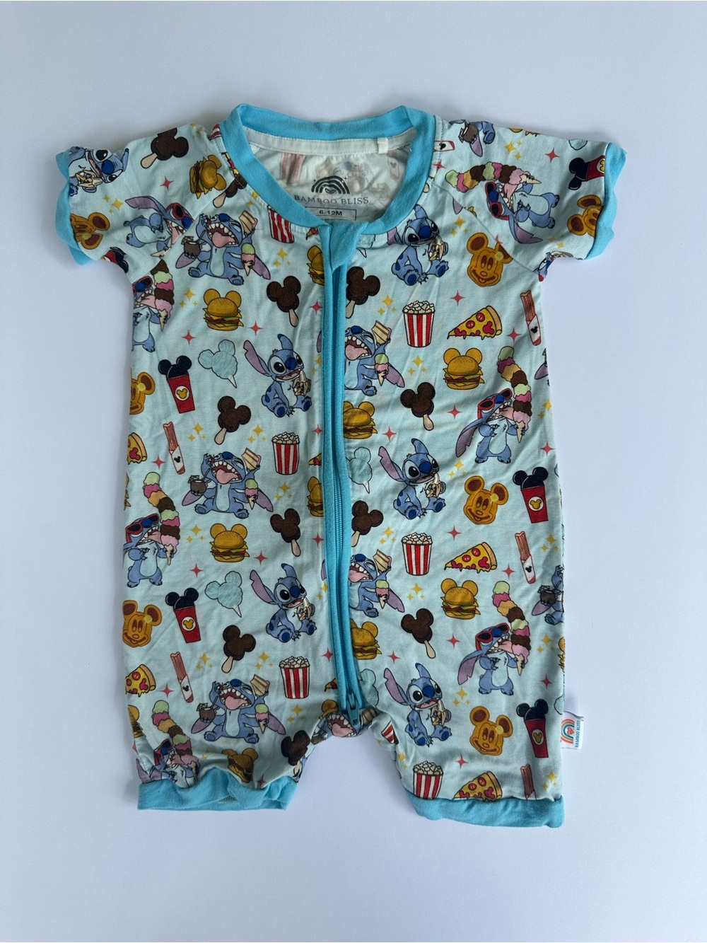 Bamboo Bliss | Lilo & Stitch Shortie Onesie | 6-12 months